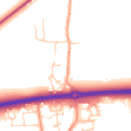 Daytime road noise heatmap for PO18 0DX