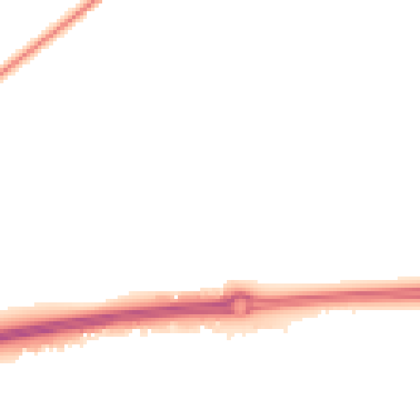 Night-time road noise heatmap for PO18 0DX