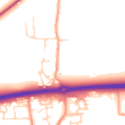 Daytime road noise heatmap for PO18 0EA
