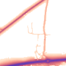 Daytime road noise heatmap for PO18 0EH