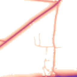 Daytime road noise heatmap for PO18 0EJ