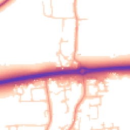 Daytime road noise heatmap for PO18 0EL