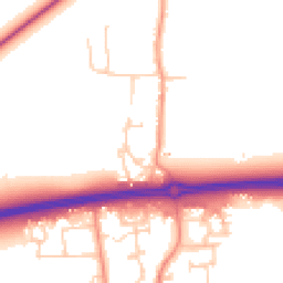 Daytime road noise heatmap for PO18 0ER