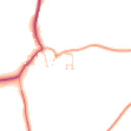 Daytime road noise heatmap for PO18 0ET