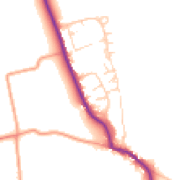 Daytime road noise heatmap for PO18 0FD