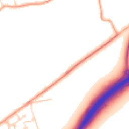Daytime road noise heatmap for PO18 0FF