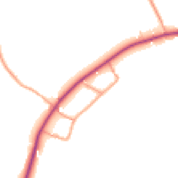 Daytime road noise heatmap for PO18 0FG