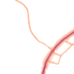 Daytime road noise heatmap for PO18 0FH