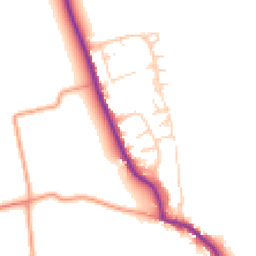Daytime road noise heatmap for PO18 0FL