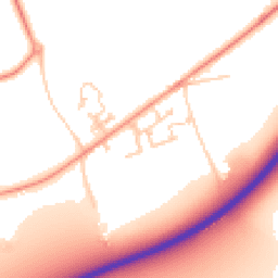 Daytime road noise heatmap for PO18 0FP