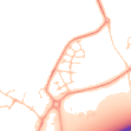 Daytime road noise heatmap for PO18 0FY