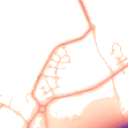 Daytime road noise heatmap for PO18 0GB