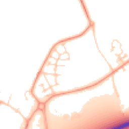 Daytime road noise heatmap for PO18 0GJ
