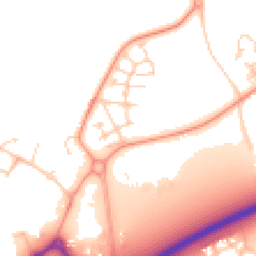 Daytime road noise heatmap for PO18 0GQ