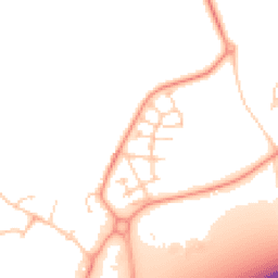 Daytime road noise heatmap for PO18 0GR