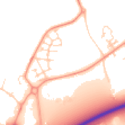 Daytime road noise heatmap for PO18 0GS