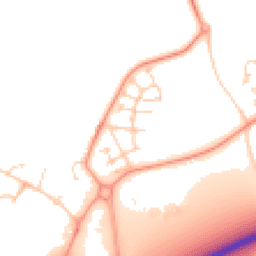 Daytime road noise heatmap for PO18 0GT