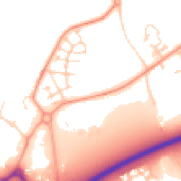 Daytime road noise heatmap for PO18 0GX
