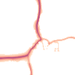 Daytime road noise heatmap for PO18 0HE