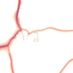 Daytime road noise heatmap for PO18 0HR