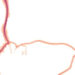 Daytime road noise heatmap for PO18 0HS