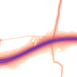 Daytime road noise heatmap for PO18 0JU