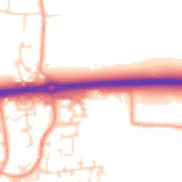 Daytime road noise heatmap for PO18 0JZ