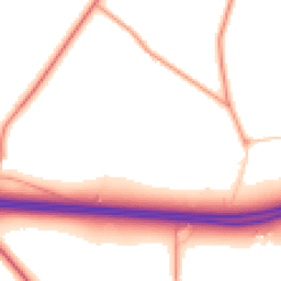 Daytime road noise heatmap for PO18 0LG