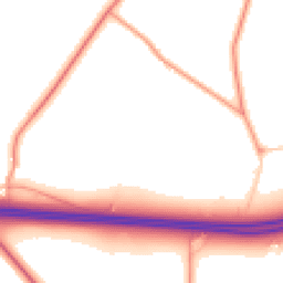 Daytime road noise heatmap for PO18 0LQ