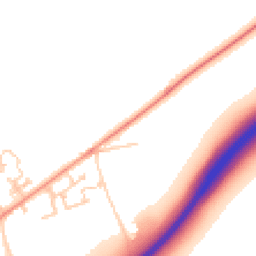 Daytime road noise heatmap for PO18 0PD