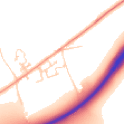 Daytime road noise heatmap for PO18 0PE