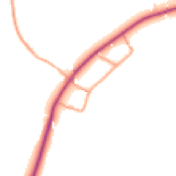Daytime road noise heatmap for PO18 0QY