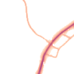 Daytime road noise heatmap for PO18 0RW
