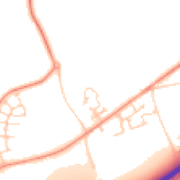 Daytime road noise heatmap for PO18 0SQ