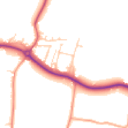 Daytime road noise heatmap for PO18 8AJ