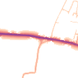 Daytime road noise heatmap for PO18 8AR
