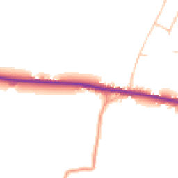 Daytime road noise heatmap for PO18 8AT
