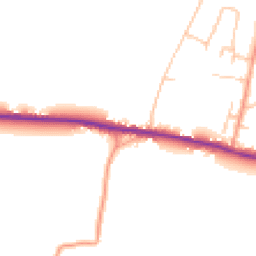 Daytime road noise heatmap for PO18 8BB