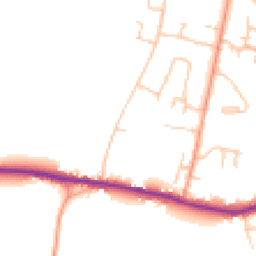 Daytime road noise heatmap for PO18 8BE