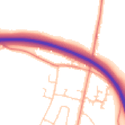 Daytime road noise heatmap for PO18 8BS