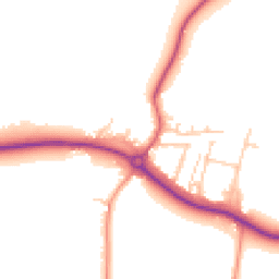 Daytime road noise heatmap for PO18 8BY