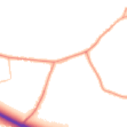 Daytime road noise heatmap for PO18 8DG