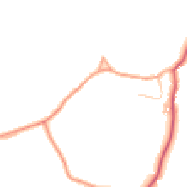 Daytime road noise heatmap for PO18 8DY