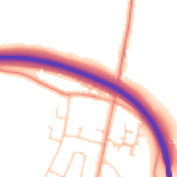Daytime road noise heatmap for PO18 8EF