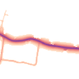 Daytime road noise heatmap for PO18 8EH