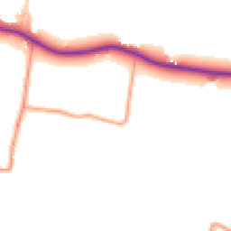 Daytime road noise heatmap for PO18 8EJ
