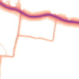 Daytime road noise heatmap for PO18 8EL