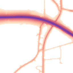 Daytime road noise heatmap for PO18 8FA