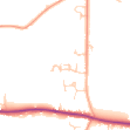 Daytime road noise heatmap for PO18 8FF