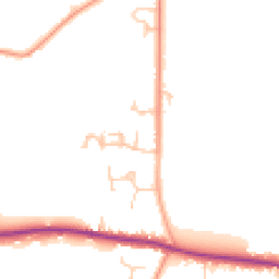 Daytime road noise heatmap for PO18 8FJ